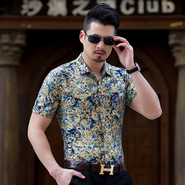 Áo sơ mi nam họa tiết đi dự tiệc 7