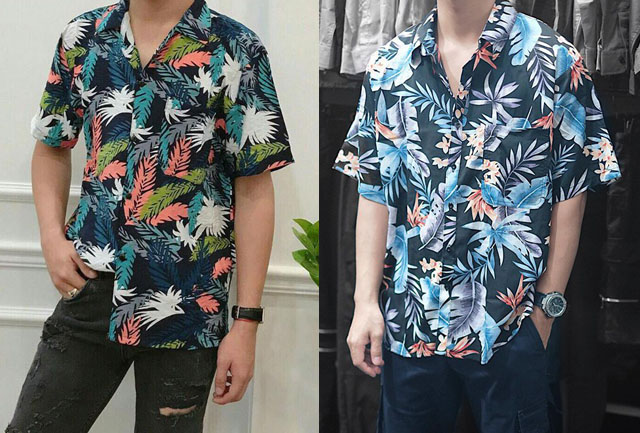Áo sơ mi nam họa tiết hoa lá 5