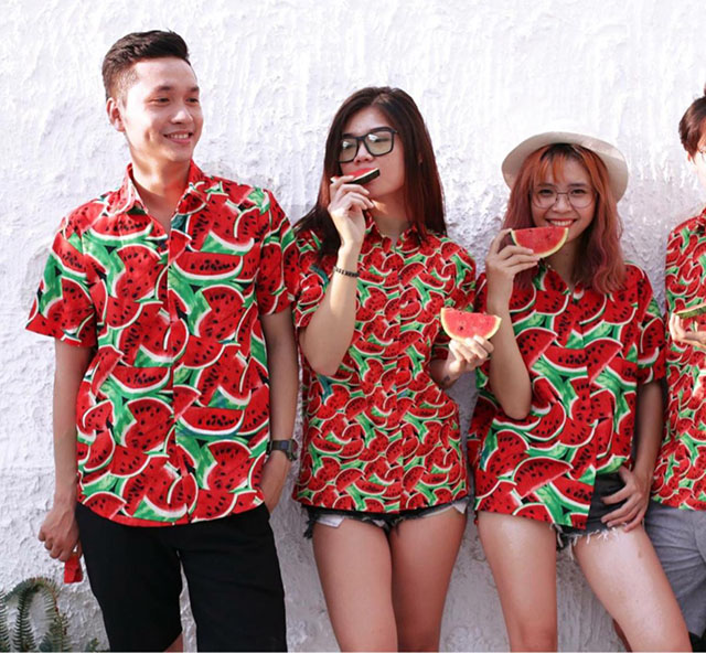Áo sơ mi nam họa tiết hoa quả 8