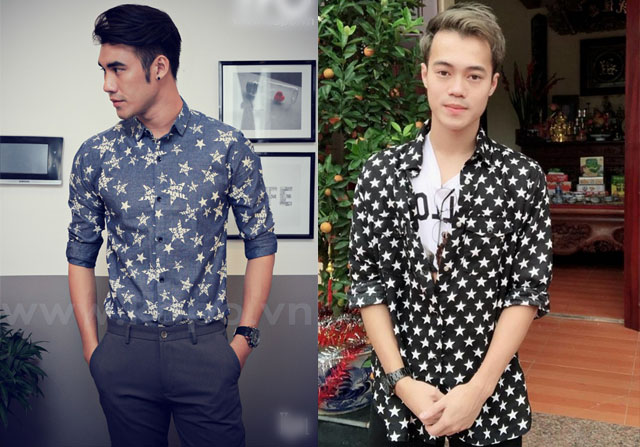 Áo sơ mi họa tiết ngôi sao nam 2