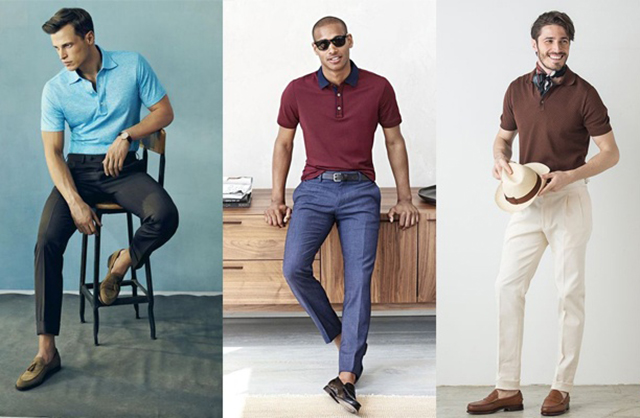 Áo thun kết hợp với quần tây