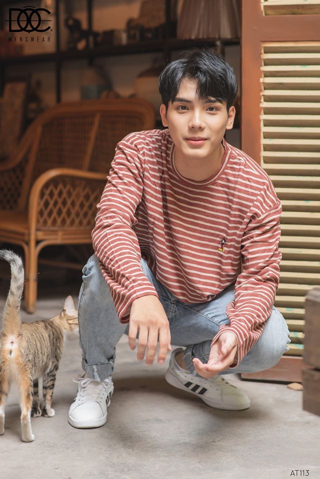 Áo thun nam kẻ dài tay