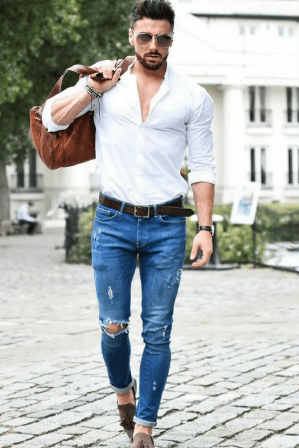 Bí quyết phối quần jeans nam đẹp mạnh mẽ