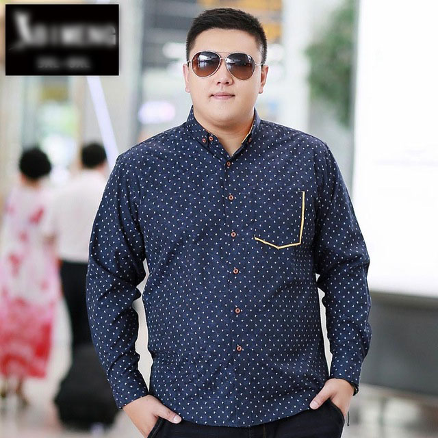 Áo sơ mi chấm bi cho người nam béo