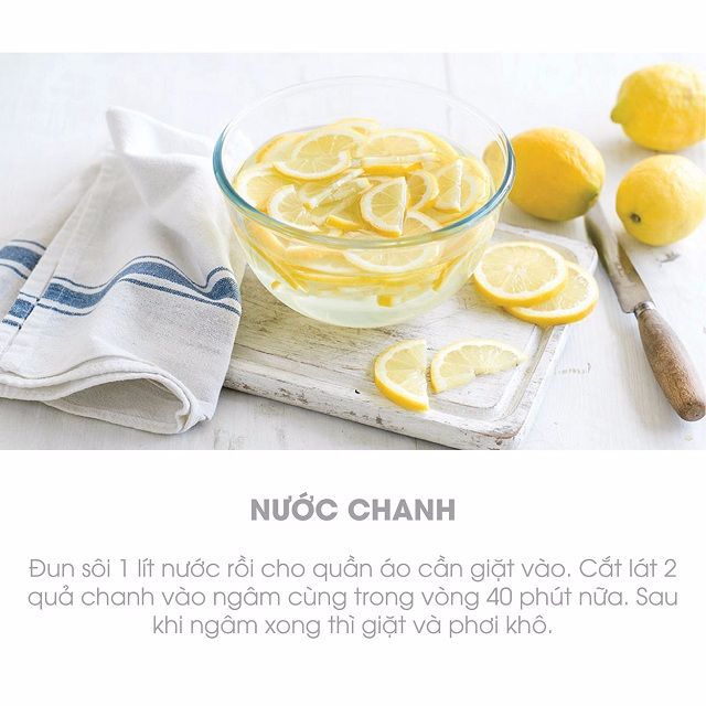 Cách tẩy trắng quần áo bằng chanh tươi