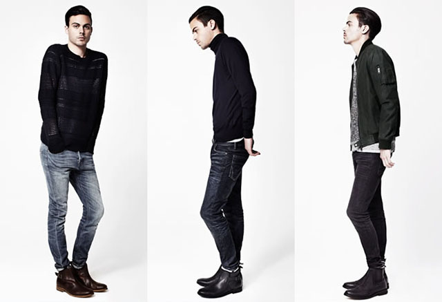 Giày boot với quần jean nam