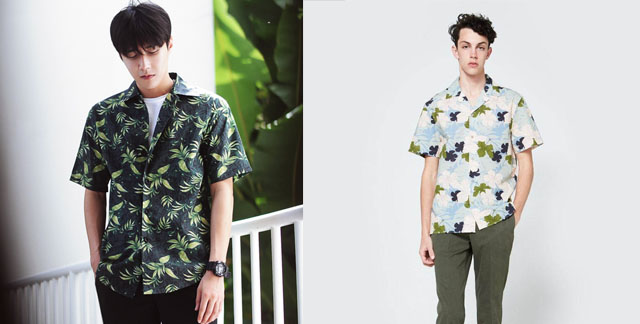 Quần tây với áo sơ mi họa tiết 1