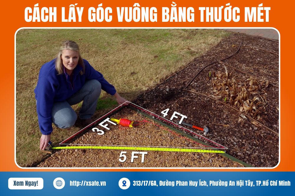 Cách Lấy Góc Vuông Bằng Thước Mét Đúng Chuẩn