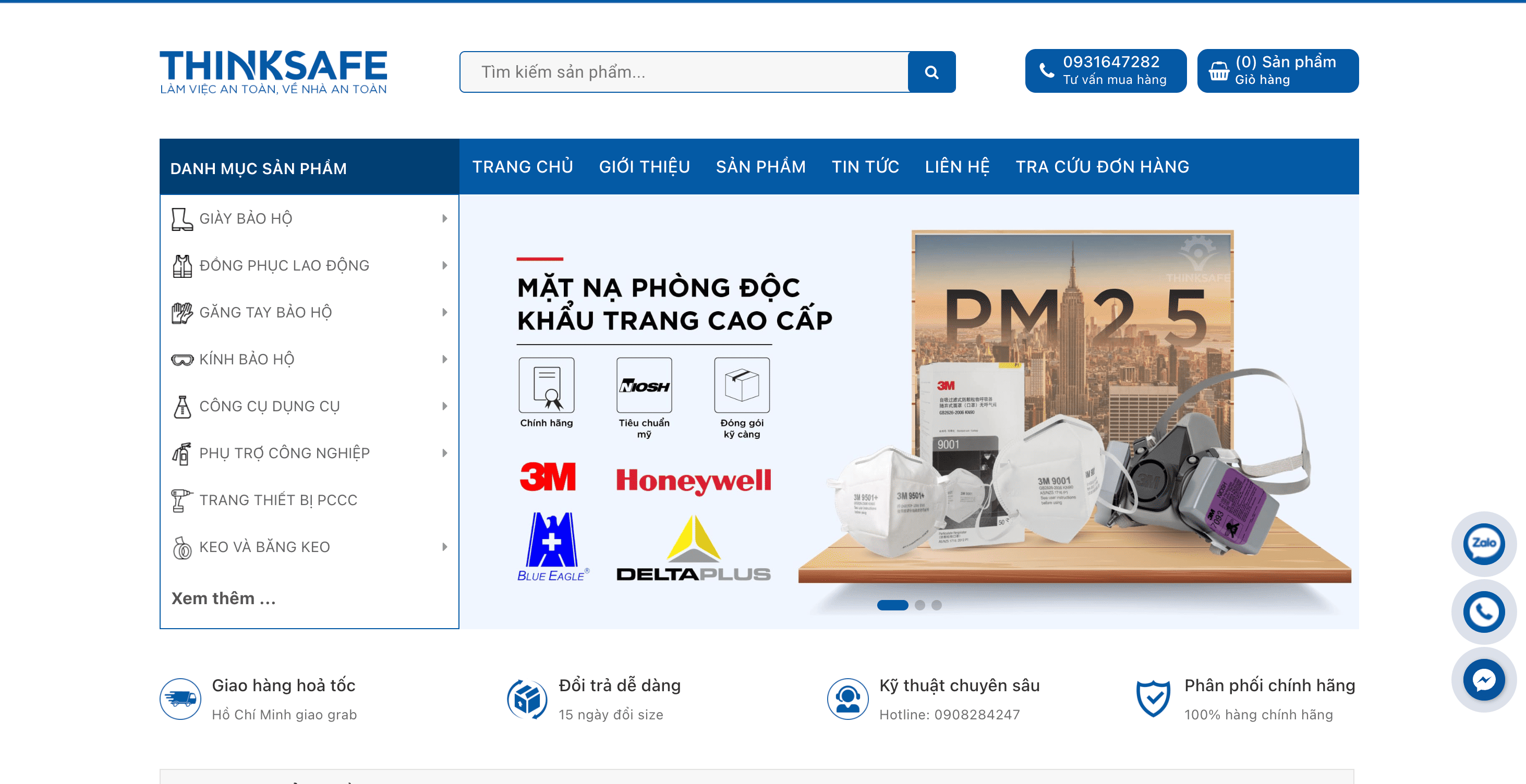 Cửa hàng bán đồ bảo hộ lao động Thinksafe