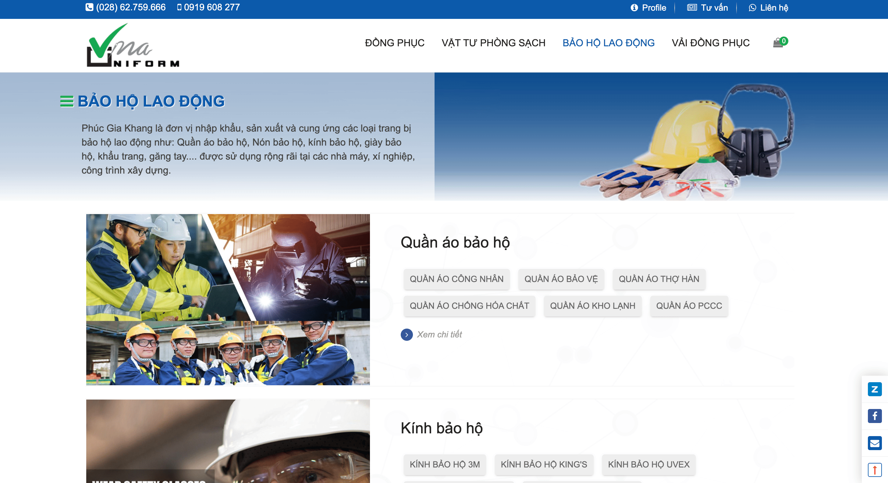 Cửa hàng bán đồ bảo hộ lao động Phúc Gia Khang 