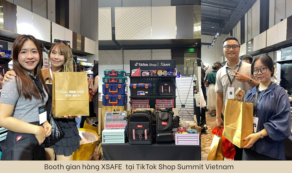 Booth gian hàng của Xsafe tại sự kiện TikTok Shop 