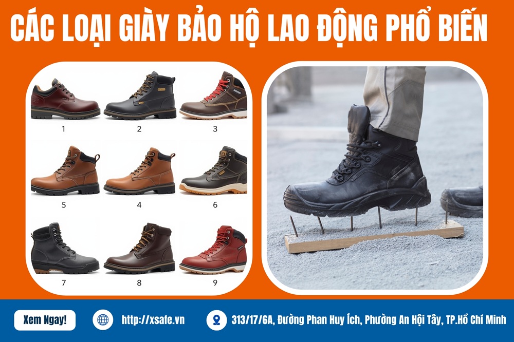 Các loại giày bảo hộ lao động phổ biến trên thị trường
