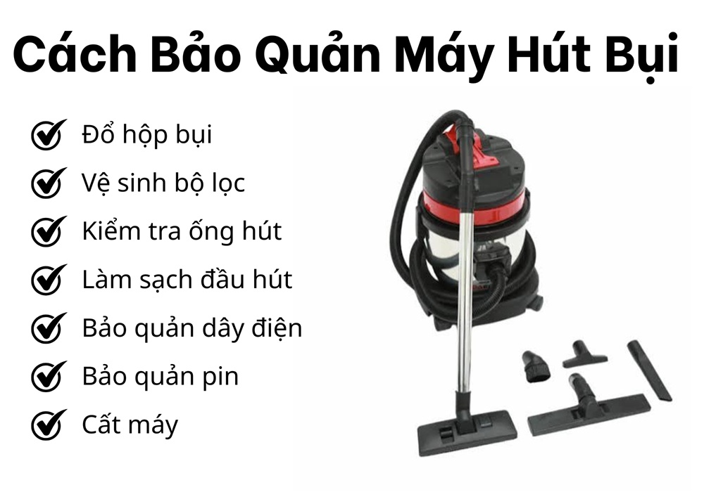cách bảo quản máy hút bụi