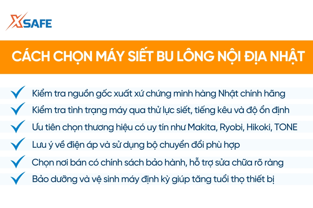 Cách chọn máy siết bu lông nội địa nhật