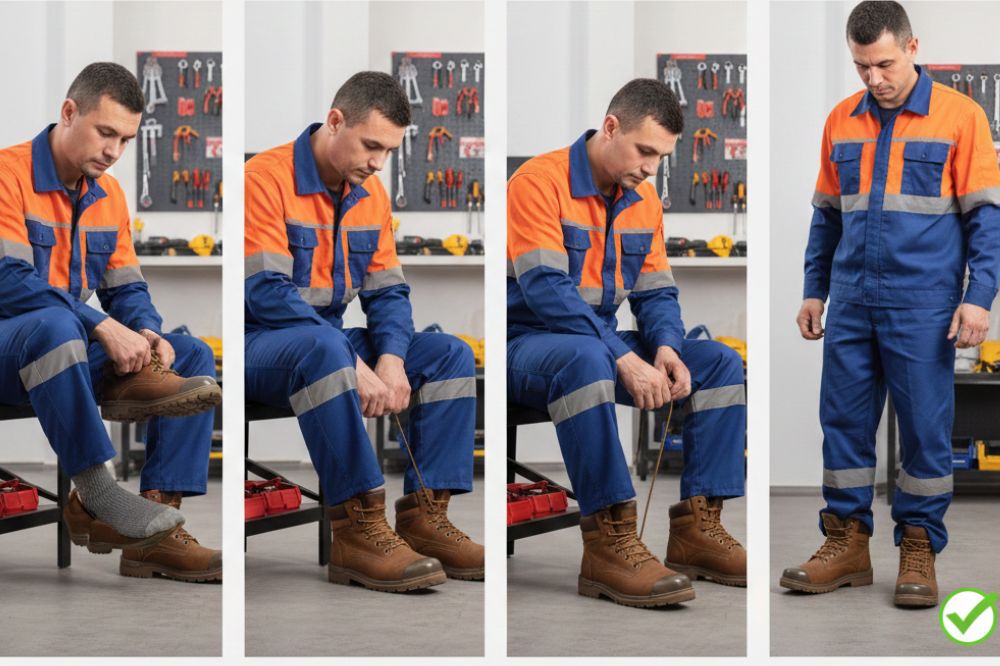 Mang giày bảo hộ đúng kỹ thuật