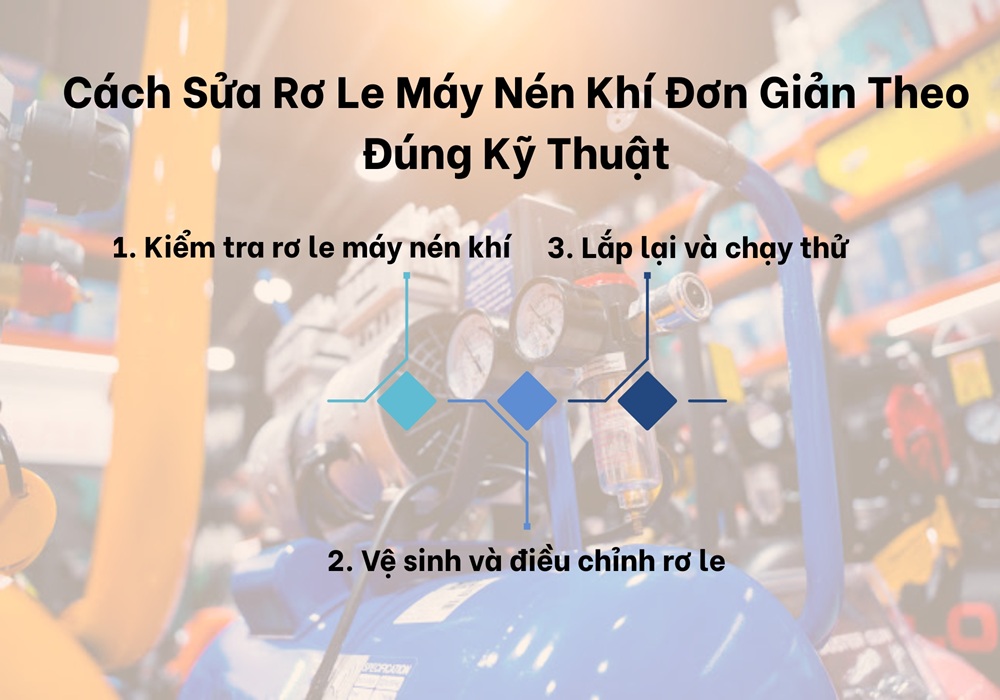 Cách sửa rơ lê máy nén khí đơn giản theo đúng kỹ thuật