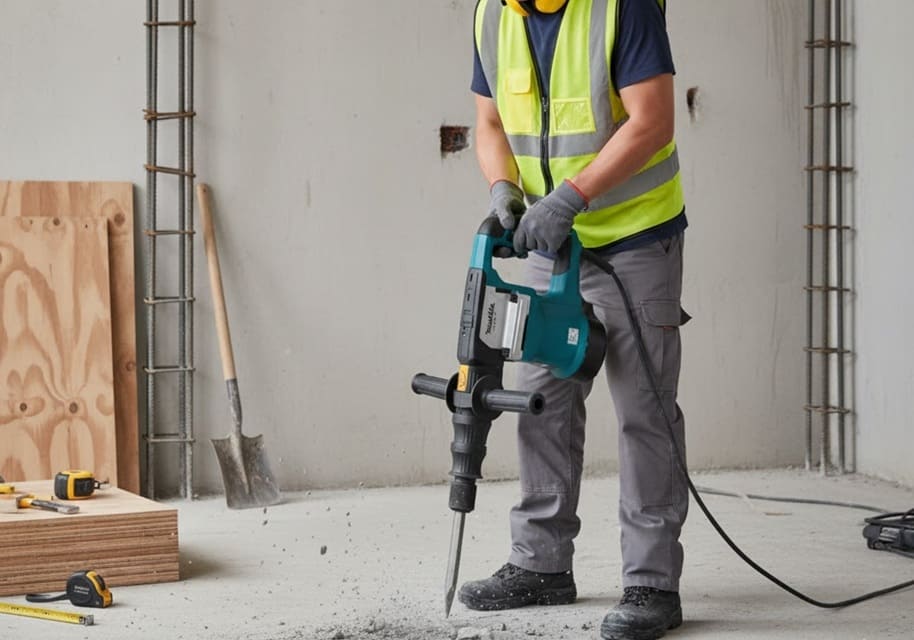 Cấu tạo của máy đục bê tông