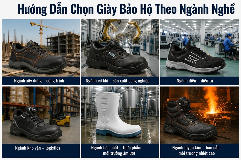 Chọn đúng giày bảo hộ theo ngành nghề