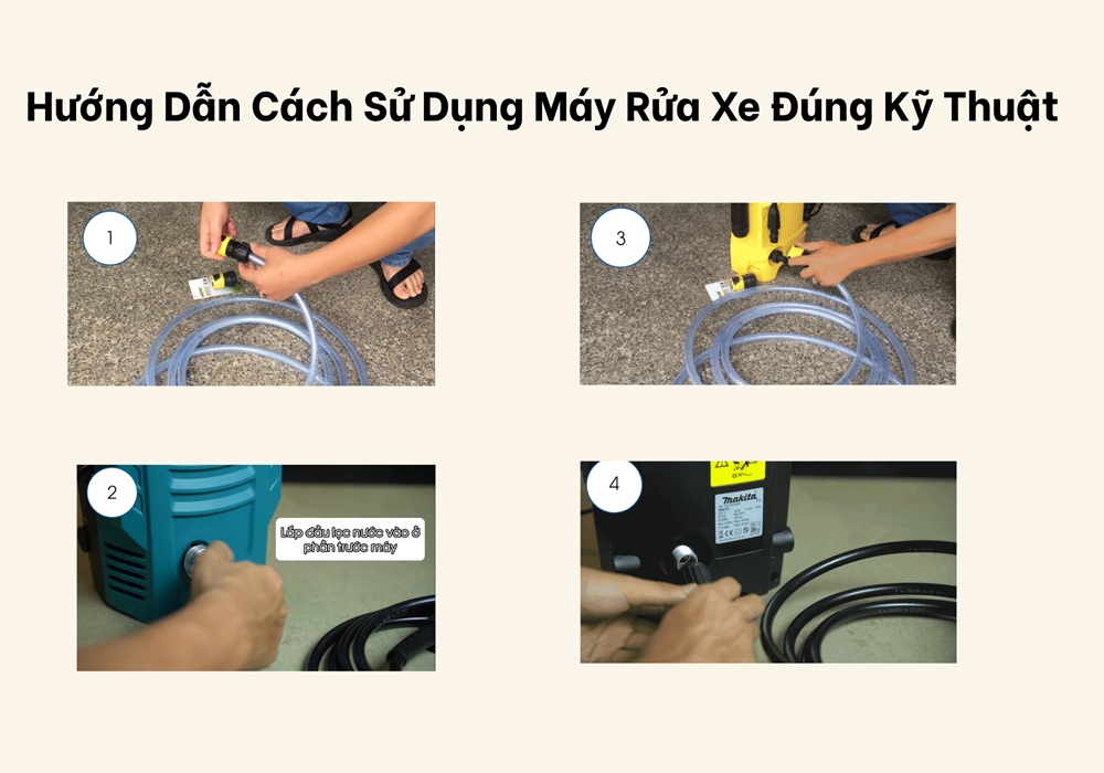 Hướng dẫn cách sử dụng máy rửa xe đúng kỹ thuật