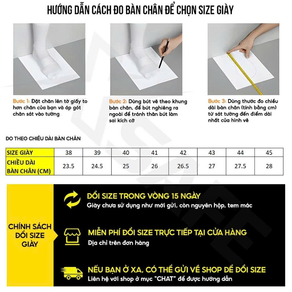 cách đo chọn size giày bảo hộ
