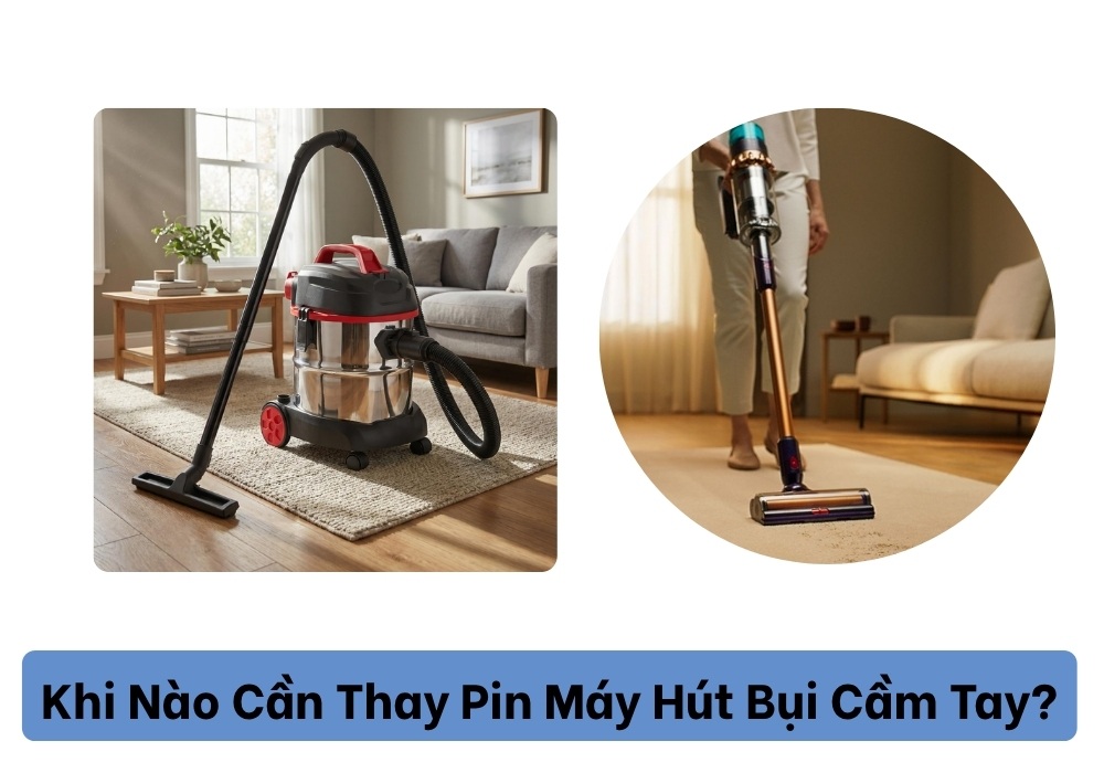 Khi nào cần thay pin máy hút bụi cầm tay