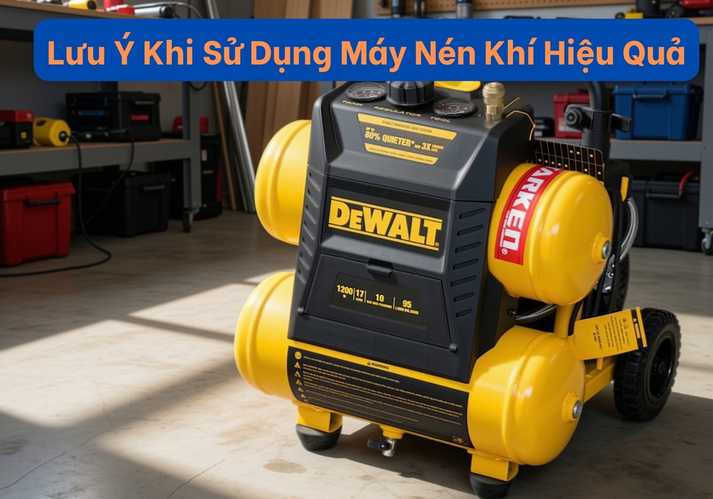 Lưu ý khi sử dụng máy nén khí hiệu quả