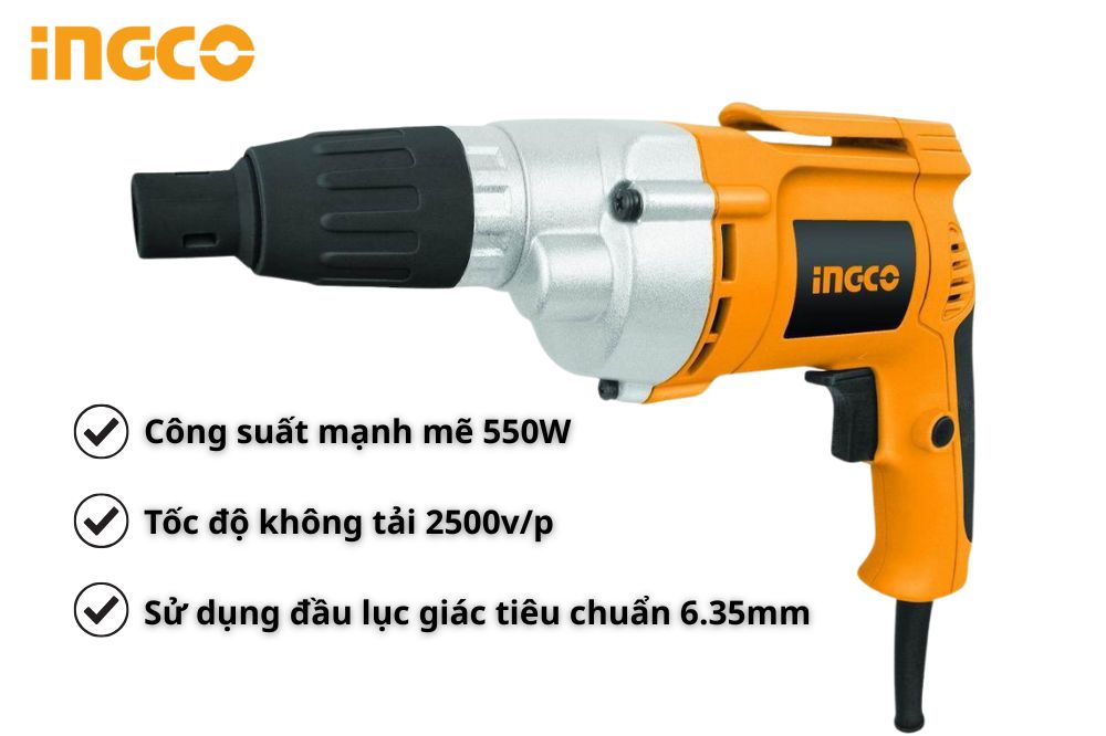 Máy bắn vít điện cầm tay Ingco