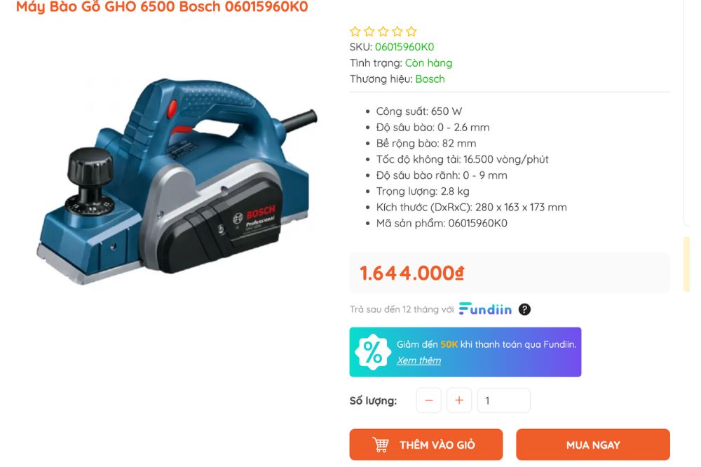 Bosch GHO 6500