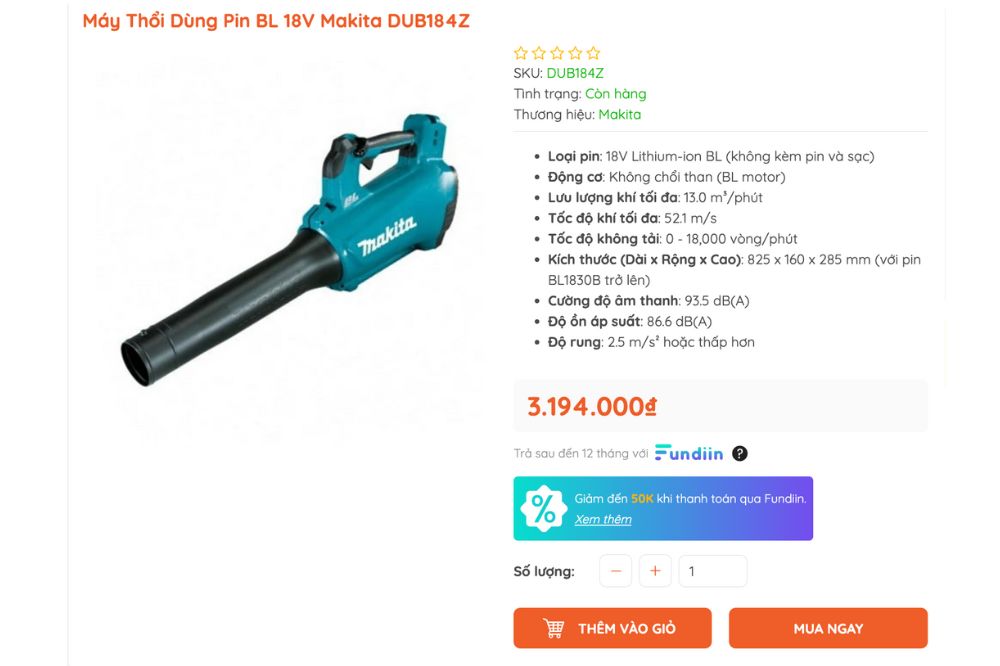 Makita DUB184Z 