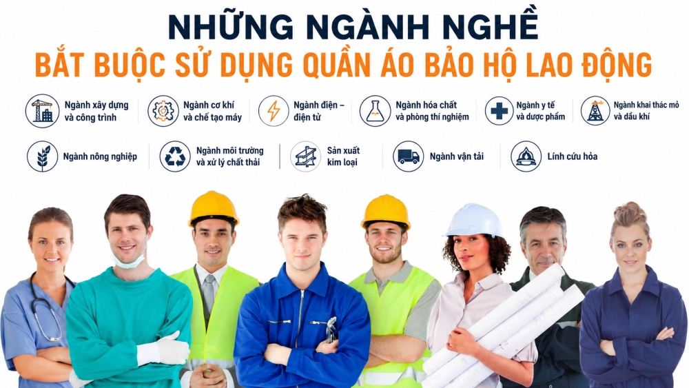 NHỮNG NGÀNH NGHỀ BẮT BUỘC SỬ DỤNG QUẦN ÁO BẢO HỘ LAO ĐỘNG Nguồn internet