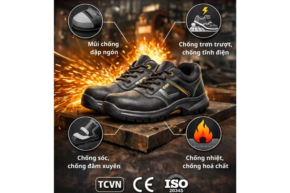 Giày bảo hộ đạt TCVN