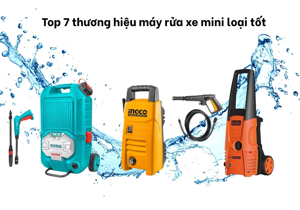 Top 7 thương hiêuj máy rửa xe mini loại tót