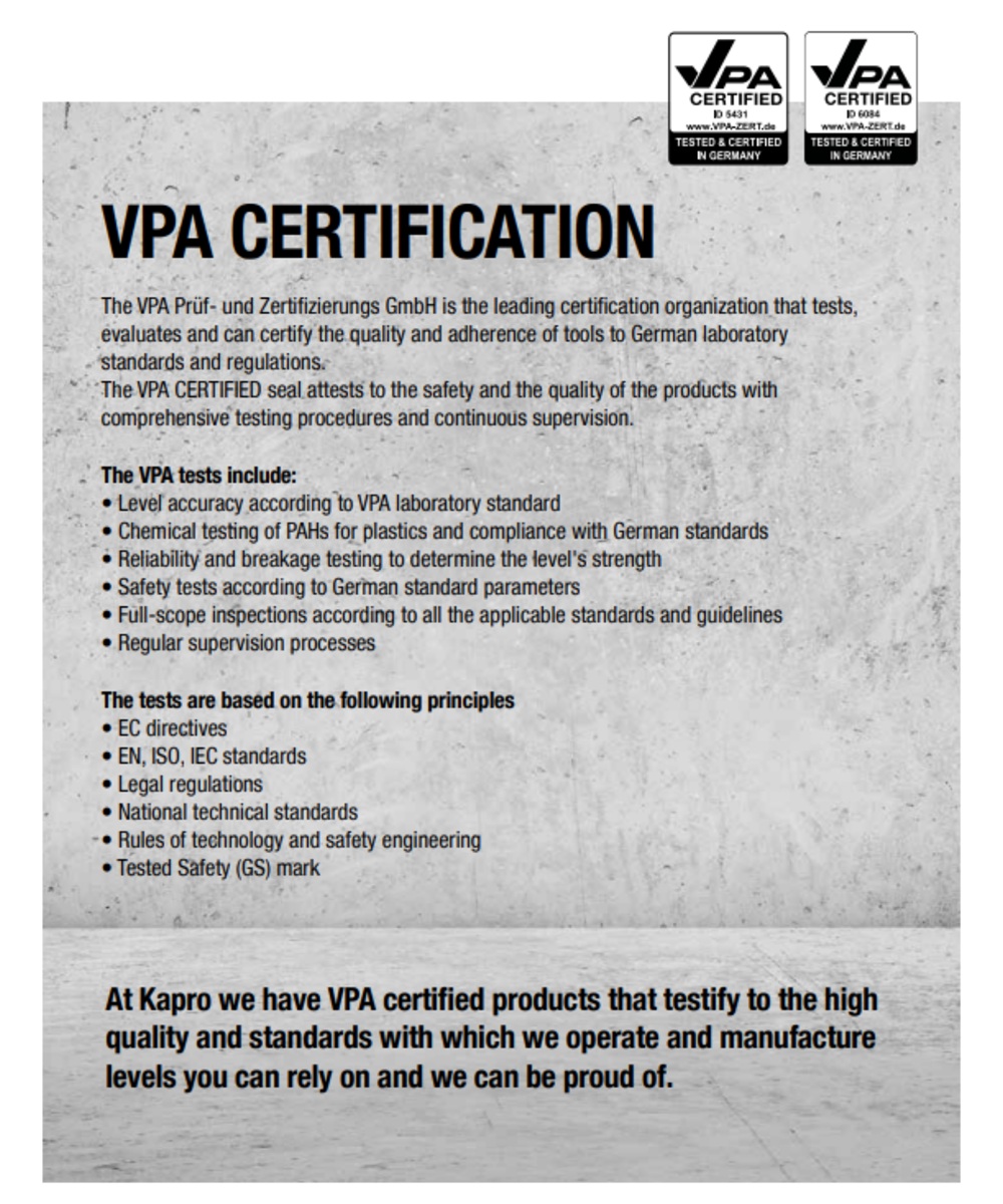 Tiêu chuẩn đáp ứng chứng nhận VPA