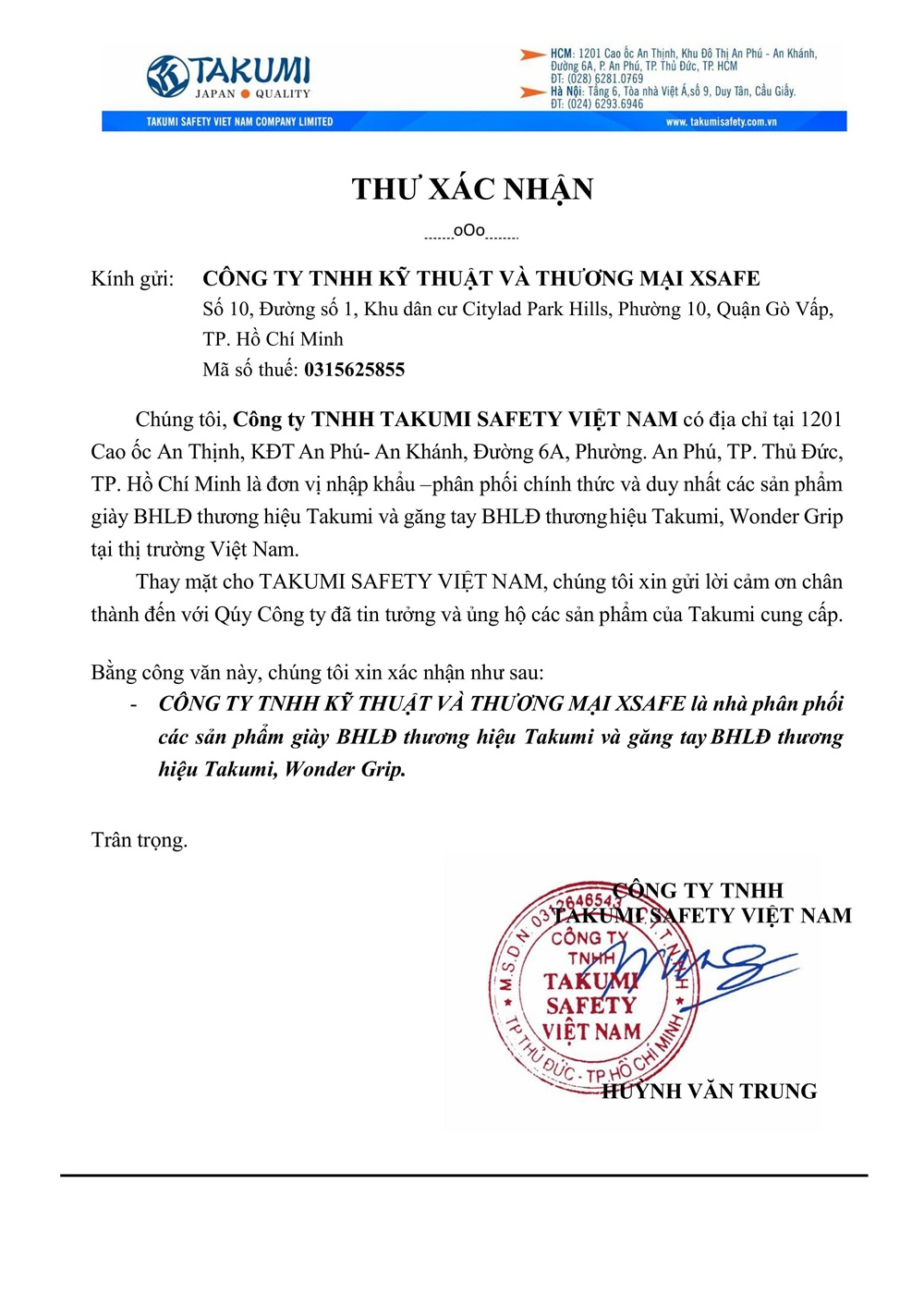 Đại Lý Takumi Chính Thức Tại Việt Nam – Giày & Găng Tay Bảo Hộ Lao Động