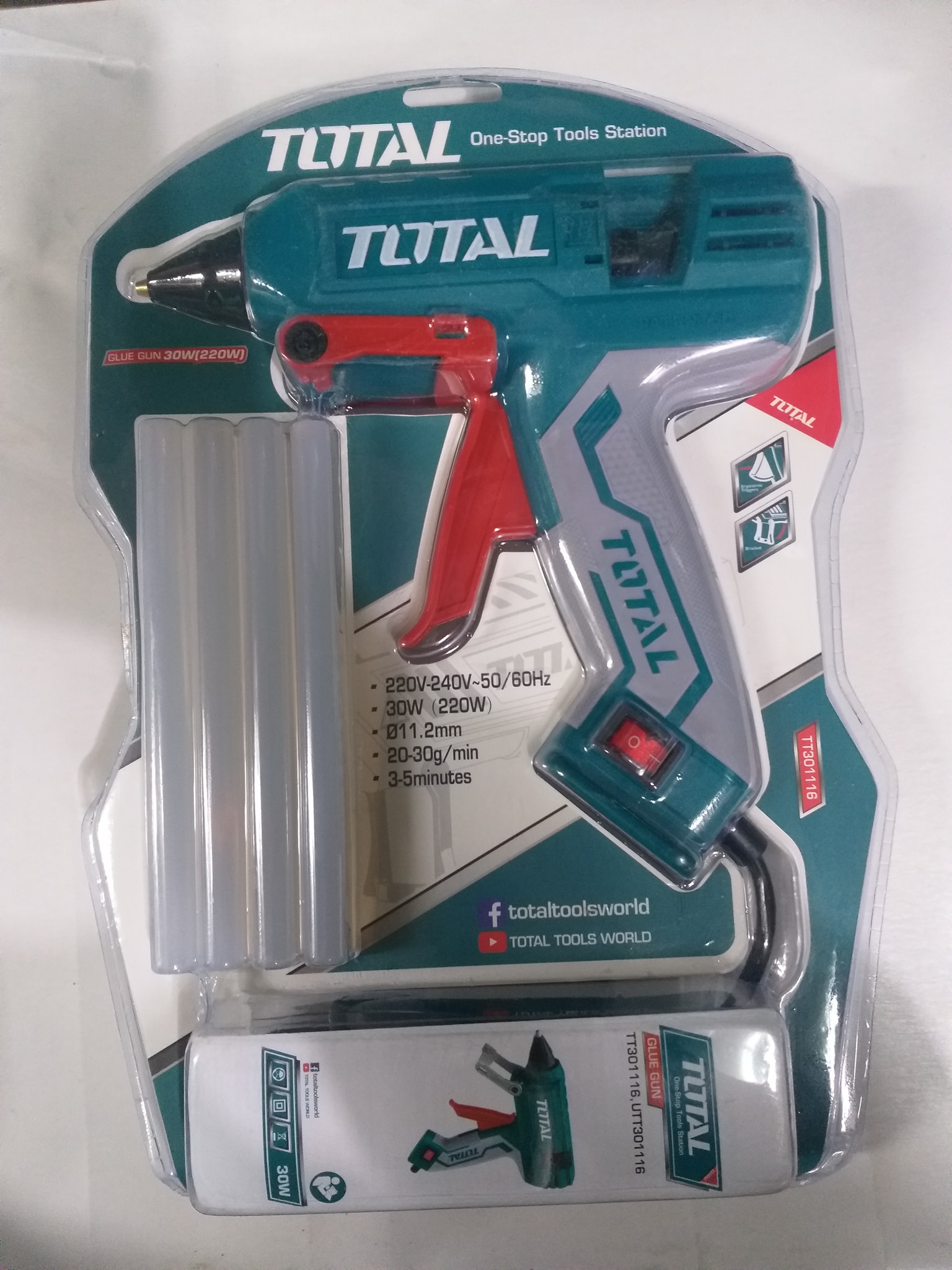 Súng bắn keo nến dùng điện 220W  TOTAL TT301116