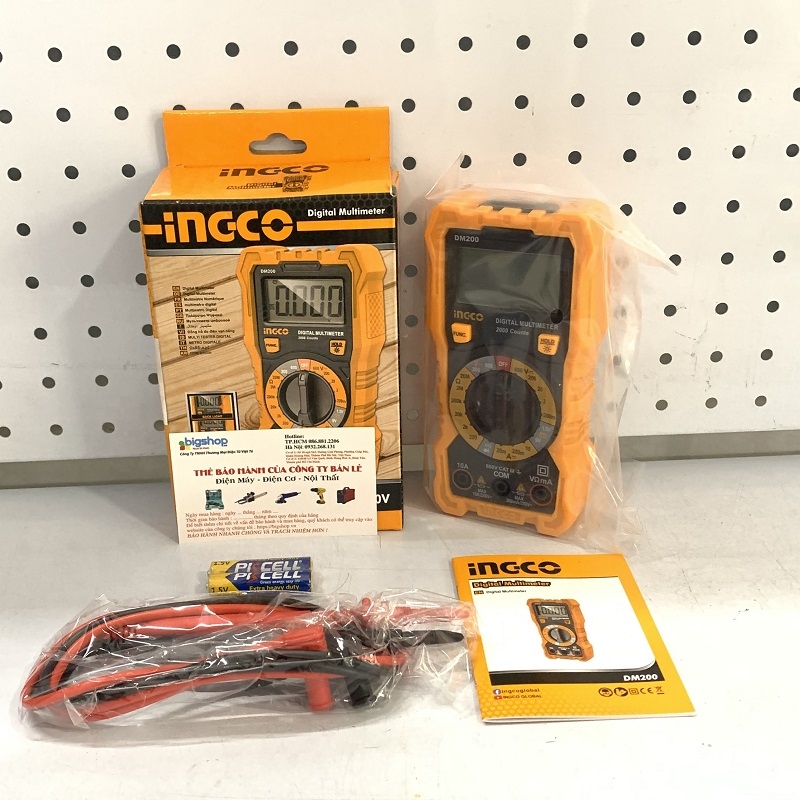 Đồng hồ đo điện vạn năng INGCO DM200