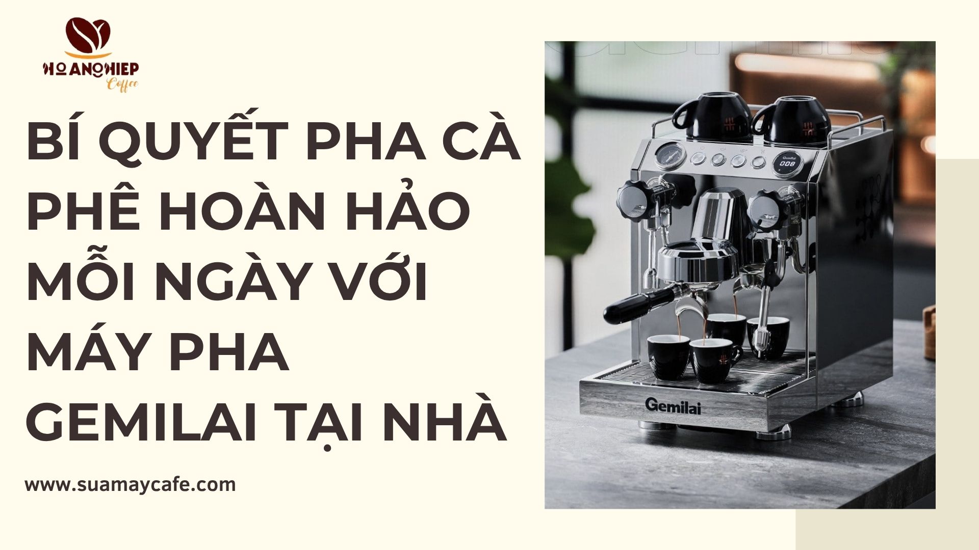 Bí quyết pha cà phê hoàn hảo mỗi ngày với máy pha Gemilai tại nhà
