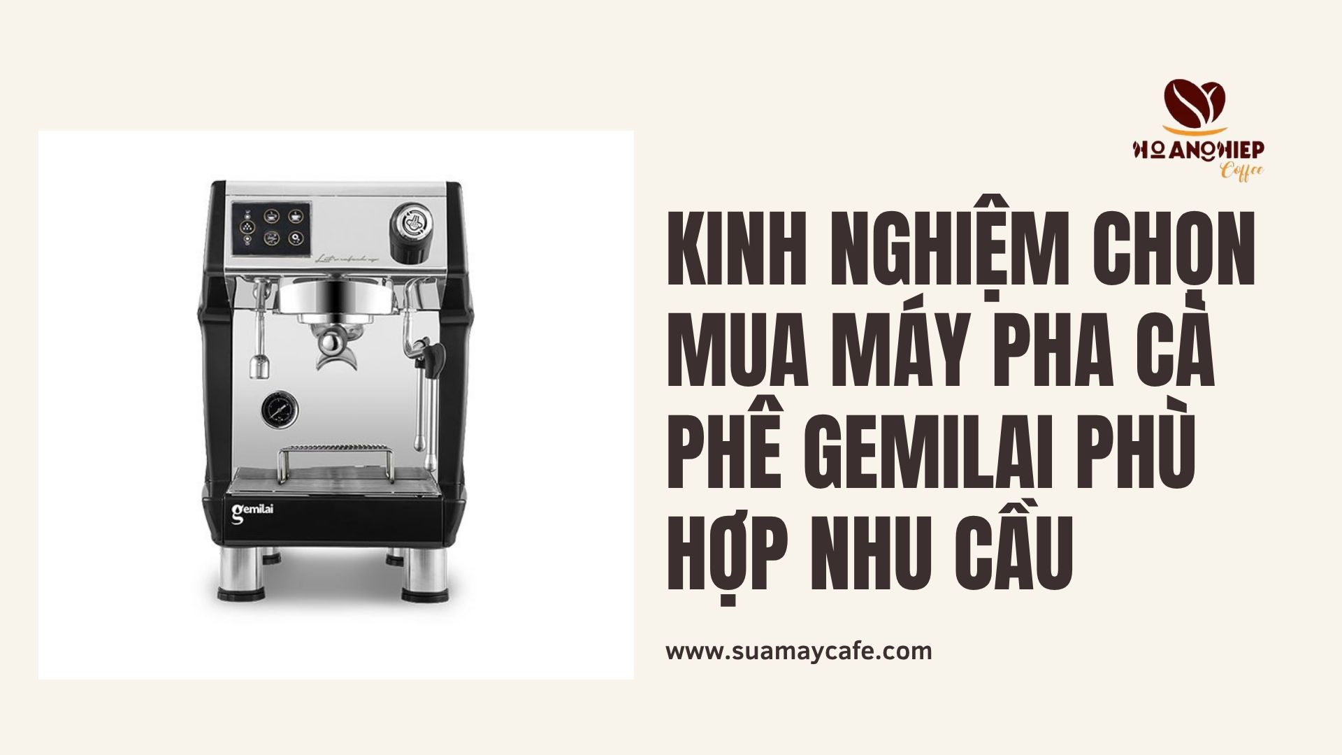 Kinh nghiệm chọn mua máy pha cà phê Gemilai phù hợp nhu cầu