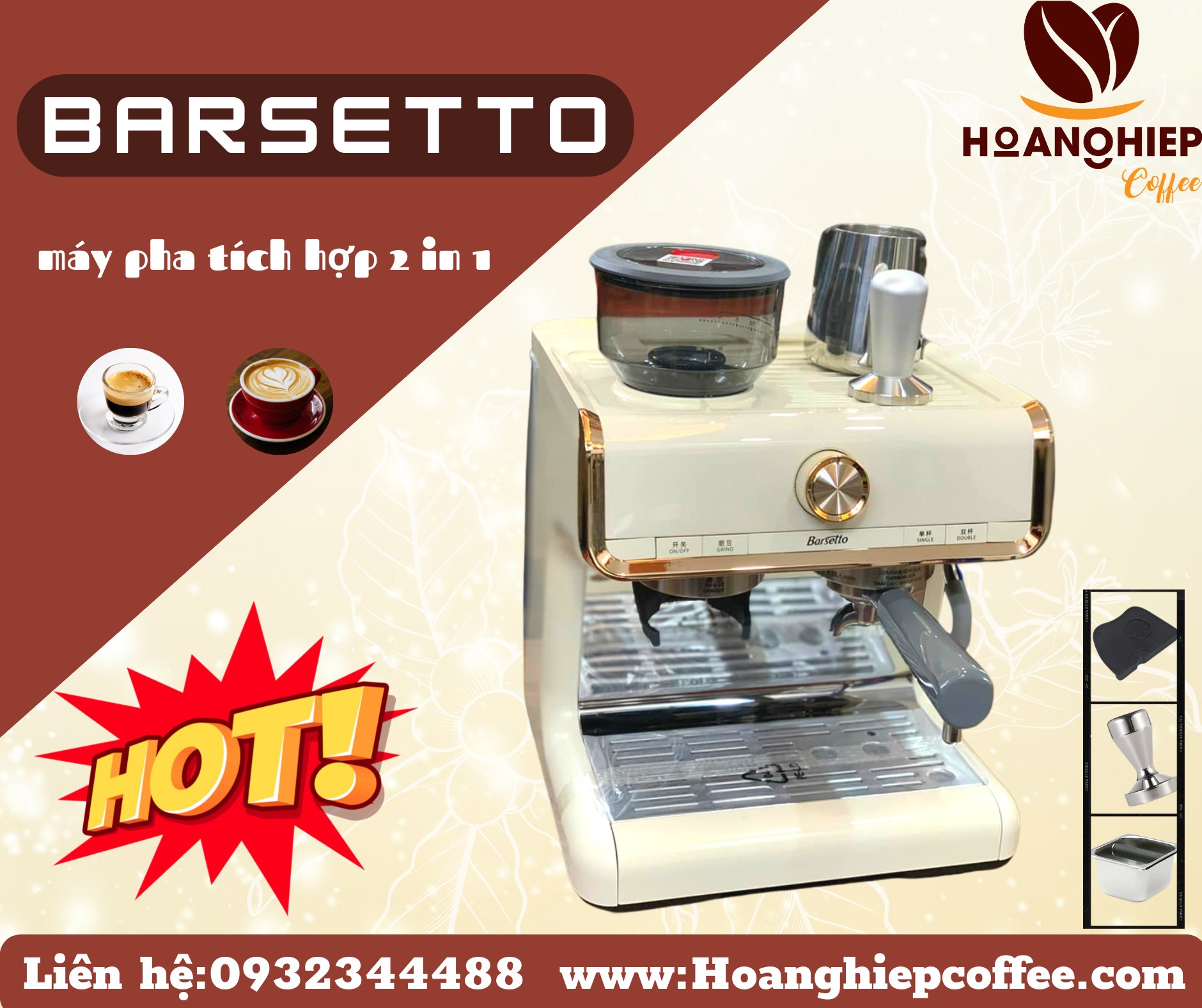 Máy pha cà phê Barsetto CM 5020A
