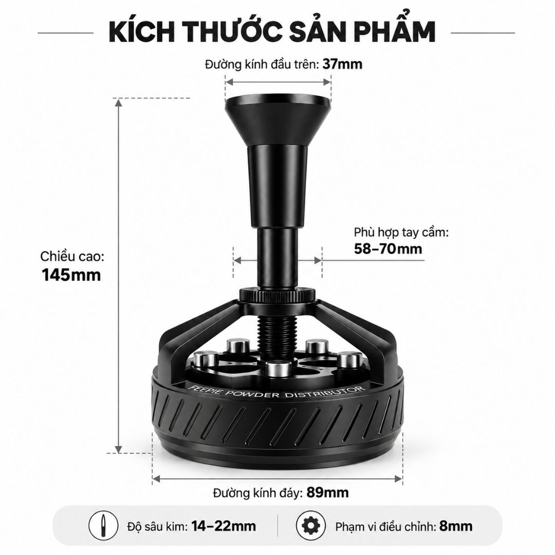 Kim Dàn Tơi Bột Cà Phê WDT FREEPIE