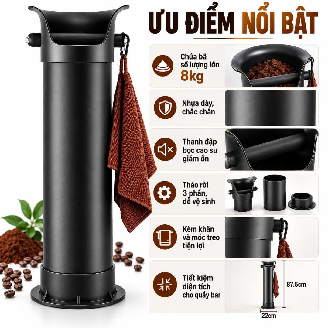 ỐNG ĐẬP BÃ CÀ PHÊ ĐỨNG