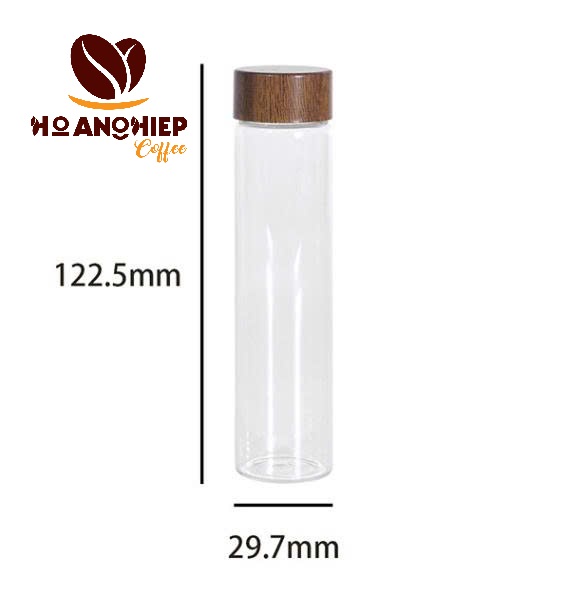 Set 6 Ống Thuỷ Tinh Đựng Cà Phê Mẫu Kèm Chân Đế