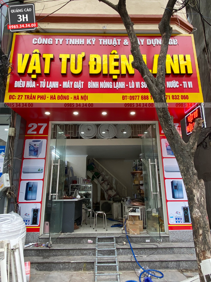 mẫu biển thịnh hành cửa hàng vật tư điện lạnh kim khí hot