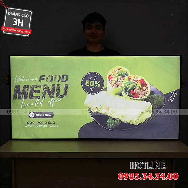 bảng menu đèn led