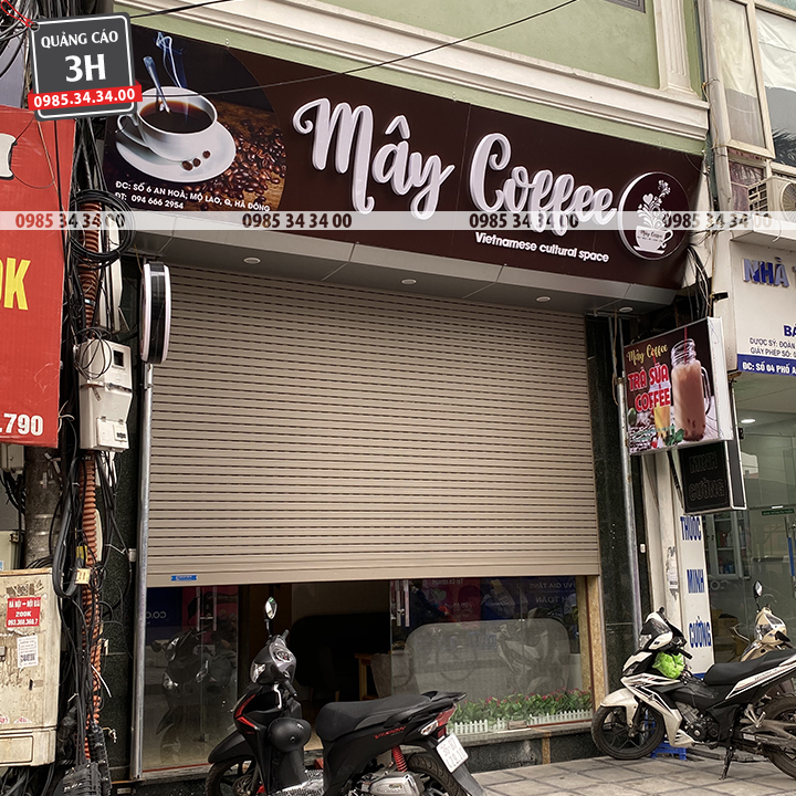 Biển Hiệu Mây Coffee Nền Alu Chữ Nổi Nâng Tầm Thương Hiệu