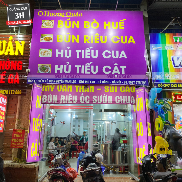 biển bạt quán ăn