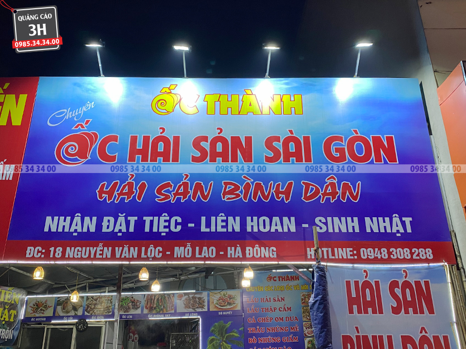 biển nhà hàng sáng đẹp