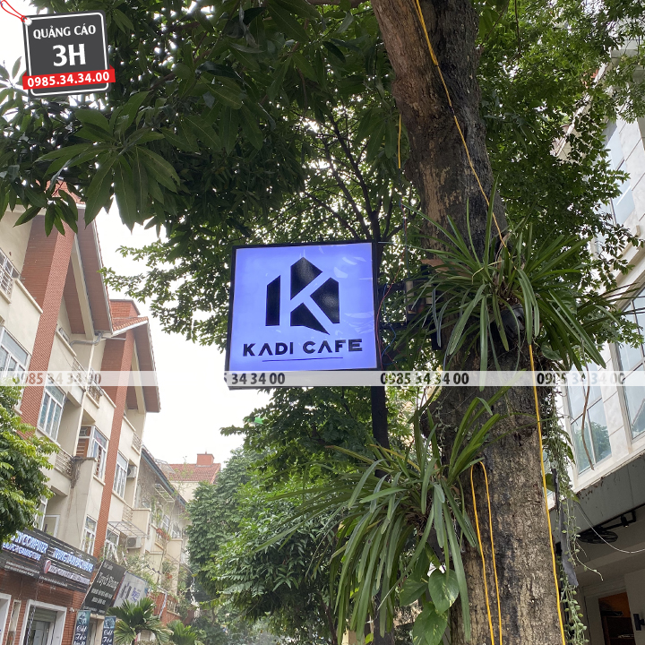 Biển hộp đèn nổi bật về đêm
