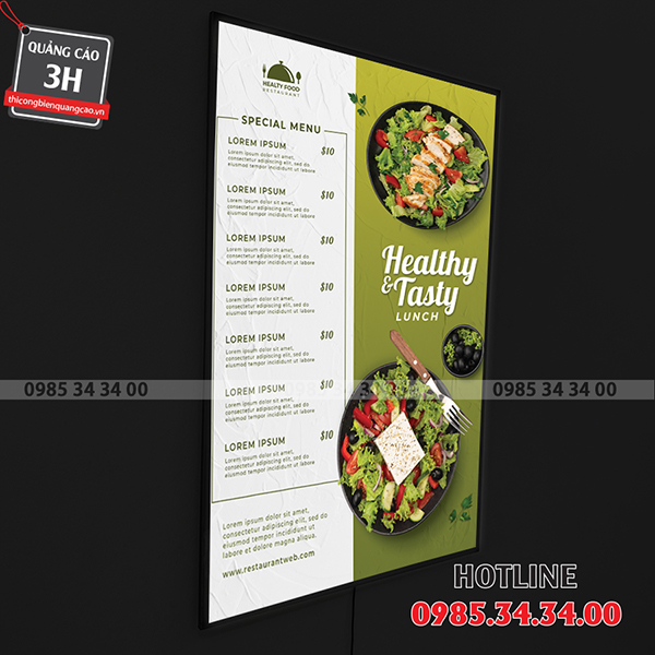 bảng đèn led menu