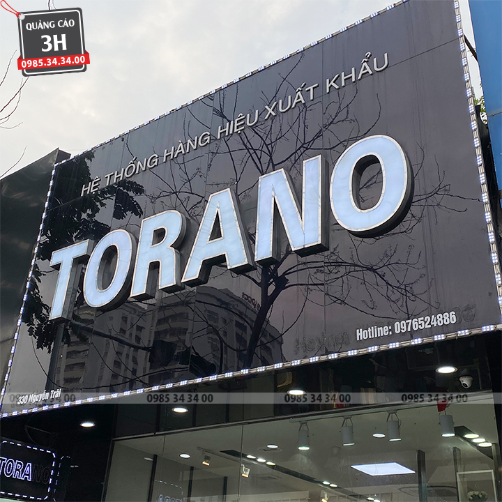 mẫu biển hiệu thời trang torano chất đẹp